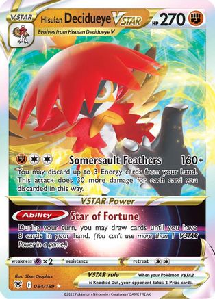 Hisuian Decidueye VSTAR 084  - Holofoil  - Ultra Rare