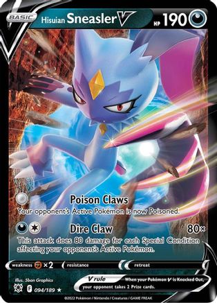 Hisuian Sneasler V 094  - Holofoil  - Ultra Rare