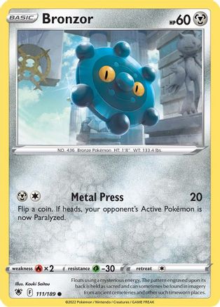 Bronzor 111  - Reverse Holofoil  - Common