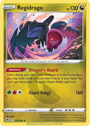 Regidrago 118  - Reverse Holofoil  - Rare