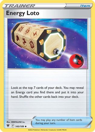 Energy Loto 140  - Reverse Holofoil  - Uncommon