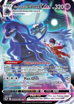 Shadow Rider Calyrex VMAX TG18/TG30  - Holofoil SWSH10 Astral Radiance Trainer Gallery - Ultra Rare
