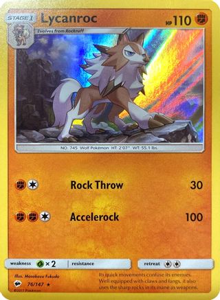 Lycanroc (Water Web Holo) 076/147  - Holofoil Miscellaneous Cards & Products - Promo