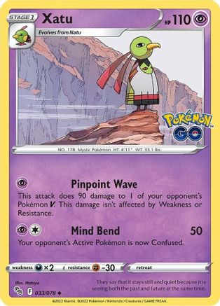 Xatu 033  - Reverse Holofoil  - Uncommon