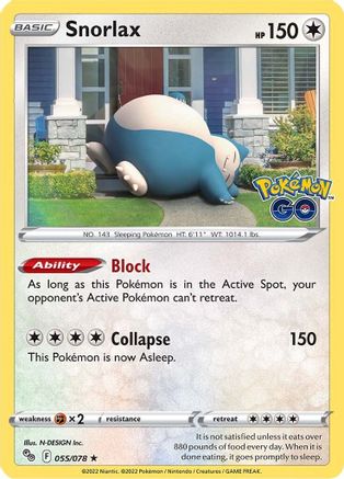 Snorlax 055  - Reverse Holofoil  - Holo Rare