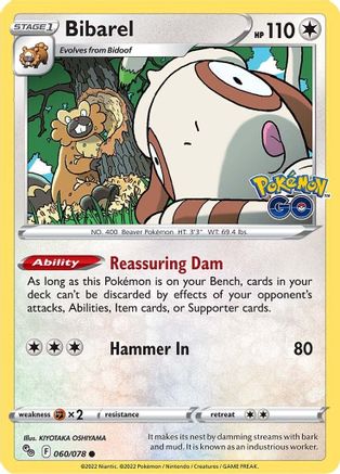 Bibarel 060  - Reverse Holofoil  - Common