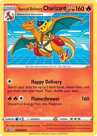 Special Delivery Charizard SWSH075  - Holofoil SWSH Sword & Shield Promo Cards - Promo