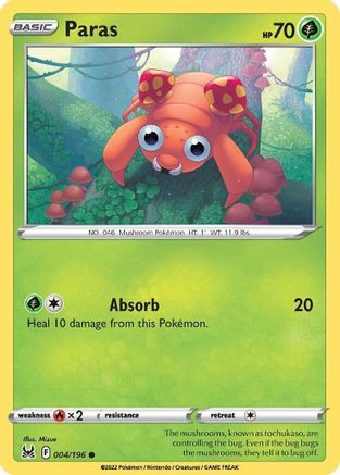 Paras 004  - Reverse Holofoil  - Common
