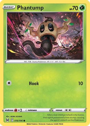 Phantump 016  - Reverse Holofoil  - Common