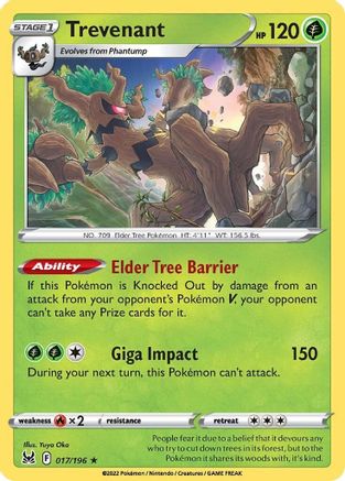 Trevenant 017  - Holofoil  - Holo Rare