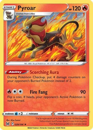 Pyroar 029  - Reverse Holofoil  - Holo Rare