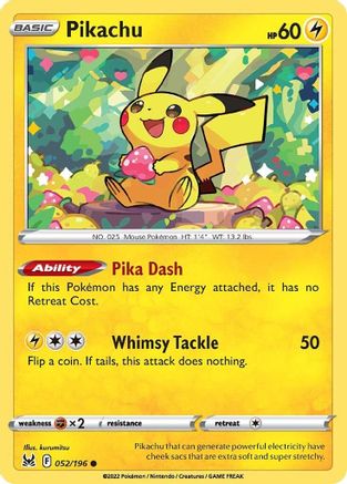 Pikachu 052  - Reverse Holofoil  - Common