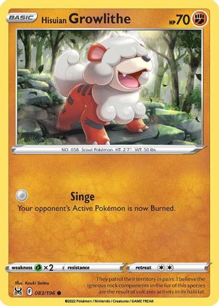 Hisuian Growlithe 083   - Common