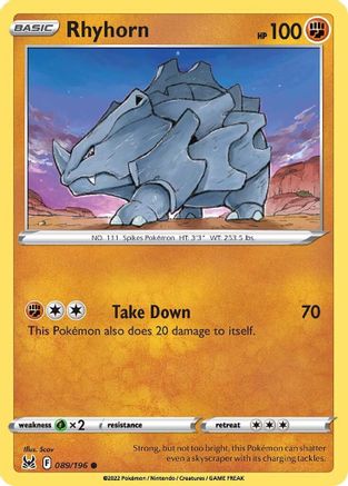 Rhyhorn 089   - Common