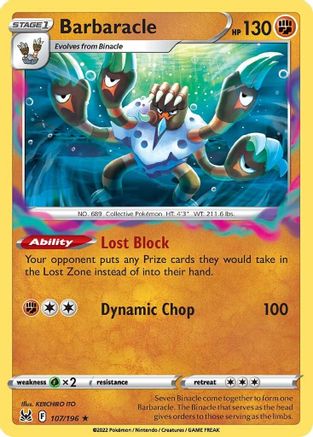 Barbaracle 107  - Reverse Holofoil  - Holo Rare