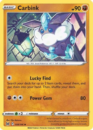 Carbink 108  - Reverse Holofoil  - Uncommon