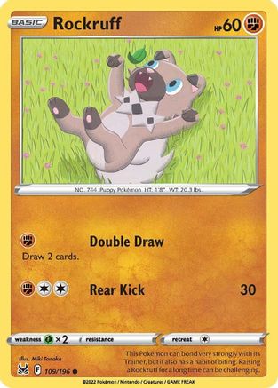 Rockruff 109  - Reverse Holofoil  - Common