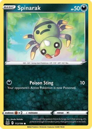 Spinarak 112  - Reverse Holofoil  - Common