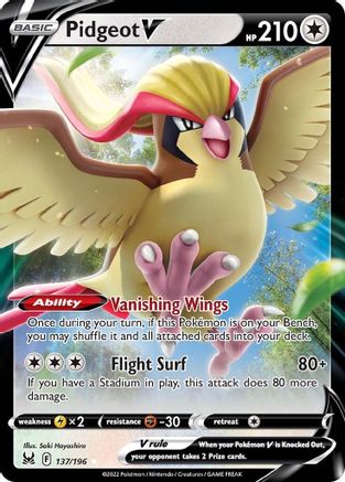 Pidgeot V 137  - Holofoil  - Ultra Rare