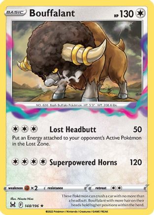 Bouffalant 148  - Reverse Holofoil  - Rare