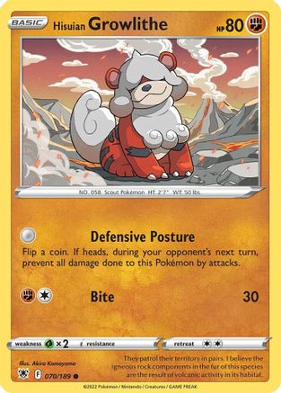 Hisuian Growlithe (Cosmos Holo) - 70/189 - Promo