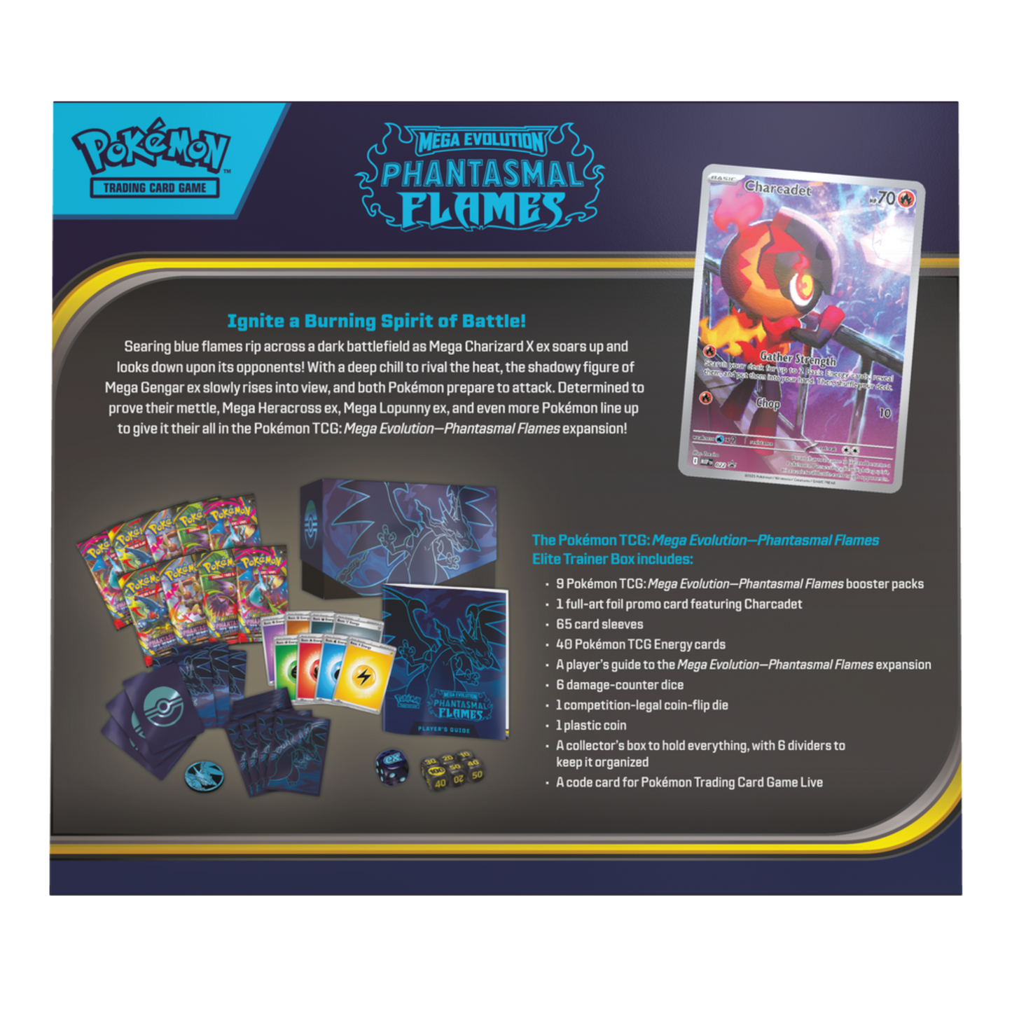 Pokemon TCG Mega Evolution Phantasmal Flames Elite Trainer Box