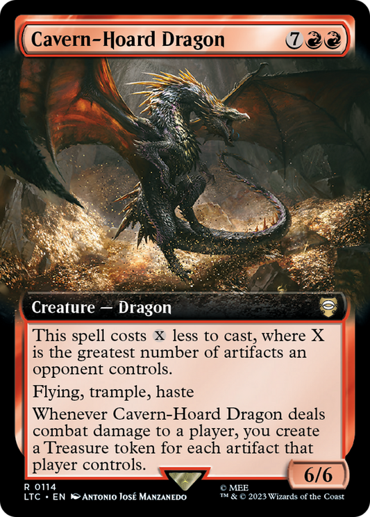 Cavern-Hoard Dragon (LTC-114) - Tales of Middle-earth Commander: (Extended Art)