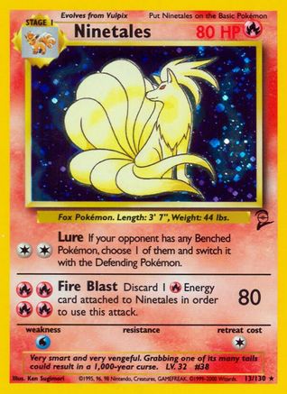 Ninetales 013/130  - Holofoil Base Set 2 - Holo Rare