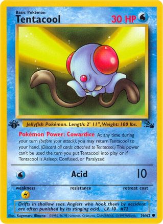 Tentacool 056/62  - Unlimited Fossil - Common