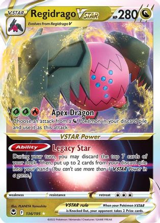 Regidrago VSTAR 136/195  - Holofoil SWSH12 Silver Tempest - Ultra Rare