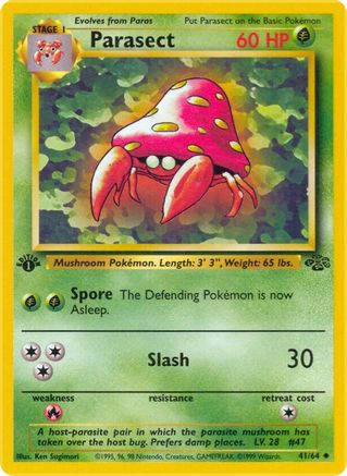 Parasect 041/64  - 1st Edition Jungle - Uncommon