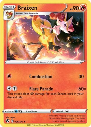 Braixen 026   - Uncommon