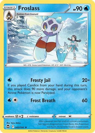 Froslass 043  - Reverse Holofoil  - Rare