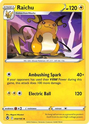Raichu 050  - Reverse Holofoil  - Uncommon