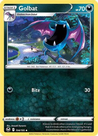 Golbat 104  - Reverse Holofoil  - Uncommon