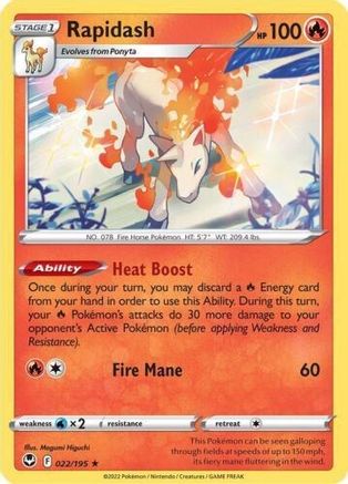 Rapidash - 22/195 - Rare