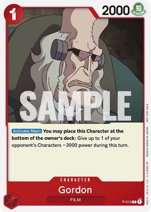 Gordon (One Piece Film Red) - (P-013) - Promo