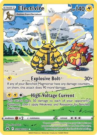 Electivire GG08/GG70  - Holofoil Crown Zenith Galarian Gallery - Ultra Rare