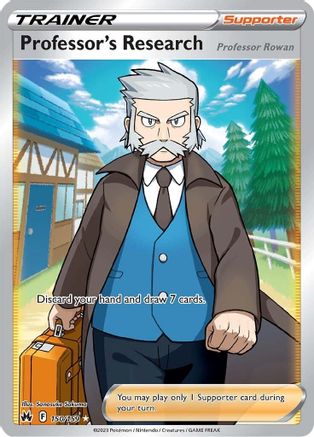 Professor's Research (Full Art) 150/159  - Holofoil Crown Zenith - Ultra Rare