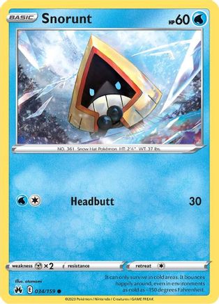 Snorunt 034  - Reverse Holofoil  - Common
