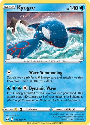 Kyogre 036  - Holofoil  - Holo Rare