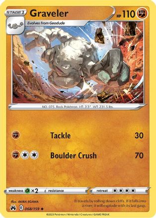 Graveler 068  - Reverse Holofoil  - Uncommon