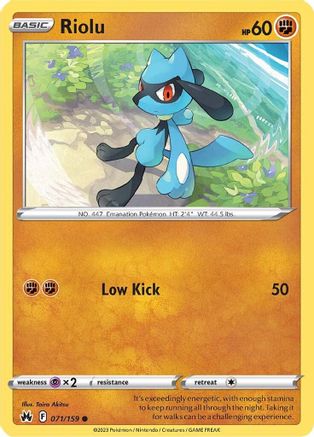 Riolu 071  - Reverse Holofoil  - Common