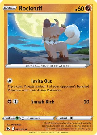 Rockruff 073  - Reverse Holofoil  - Common
