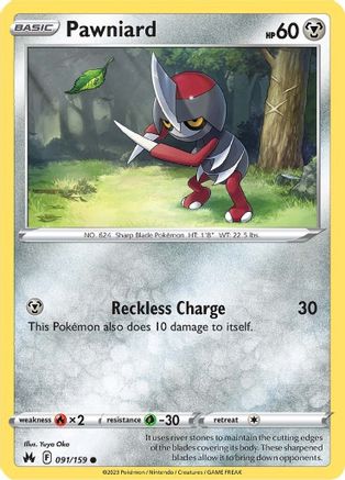 Pawniard (91) (91) 091  - Reverse Holofoil  - Common