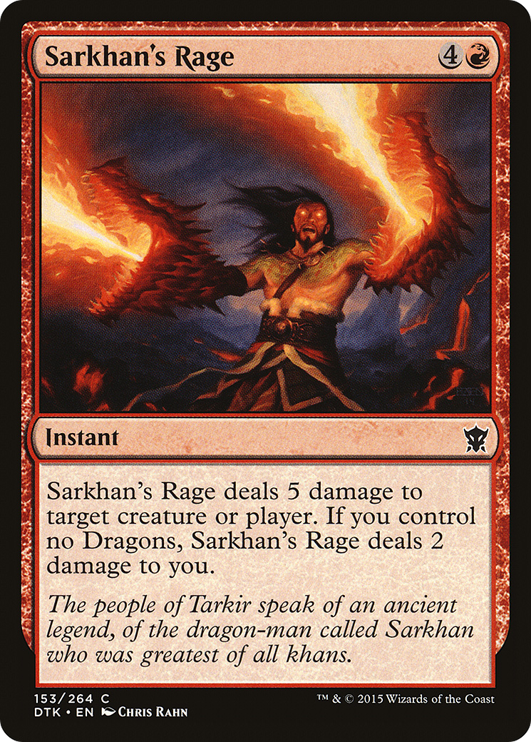 Sarkhan's Rage (DTK-153)  Foil