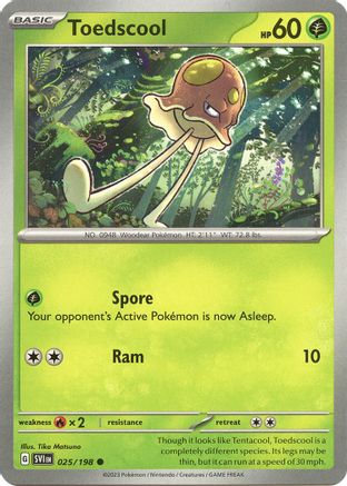 Toedscool 25/198 - Common - Reverse Holo