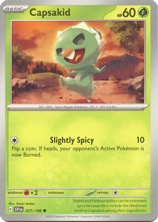 Capsakid 27/198 - Common - Reverse Holo