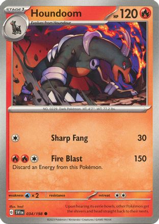 Houndoom 34/198 - Common - Reverse Holo