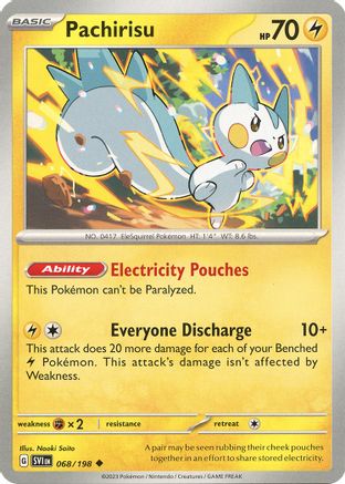 Pachirisu 68/198 - Uncommon - Reverse Holo